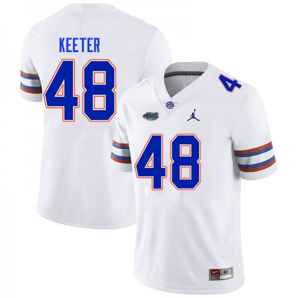 Men #48 Noah Keeter Florida Gators College Football Jerseys White